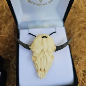Buffalo Skull Bone Carving