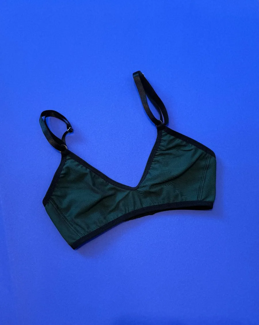 Bully Boy: Lenny Cotton Bra - Forest Green