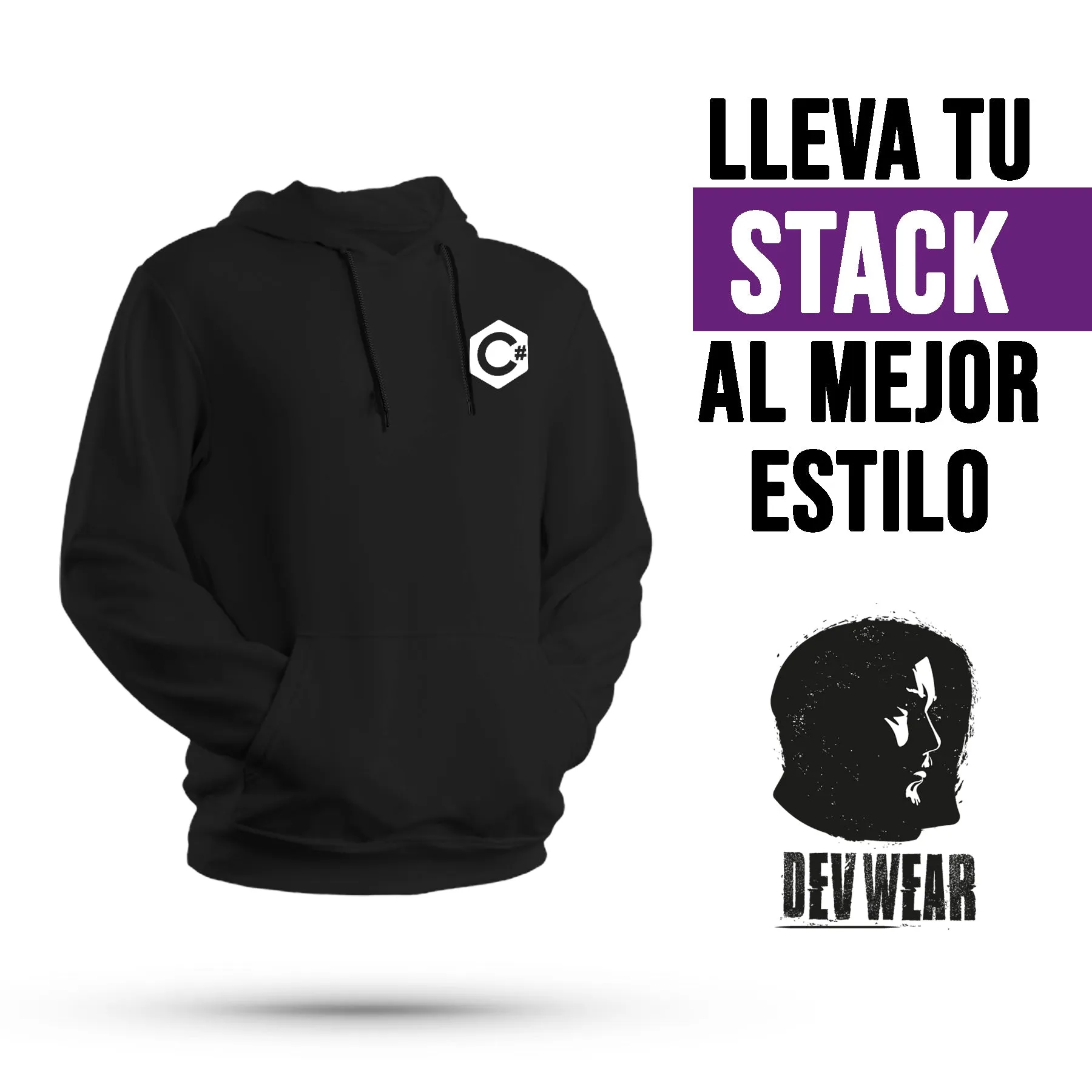BUZO LOGO LAT DEVELOPER CSHARP BLANCO