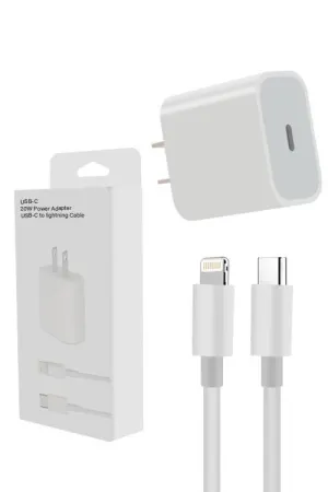 Cell Phone Accessories, 20W Combo Wall PD Charger w/Lightning Cable