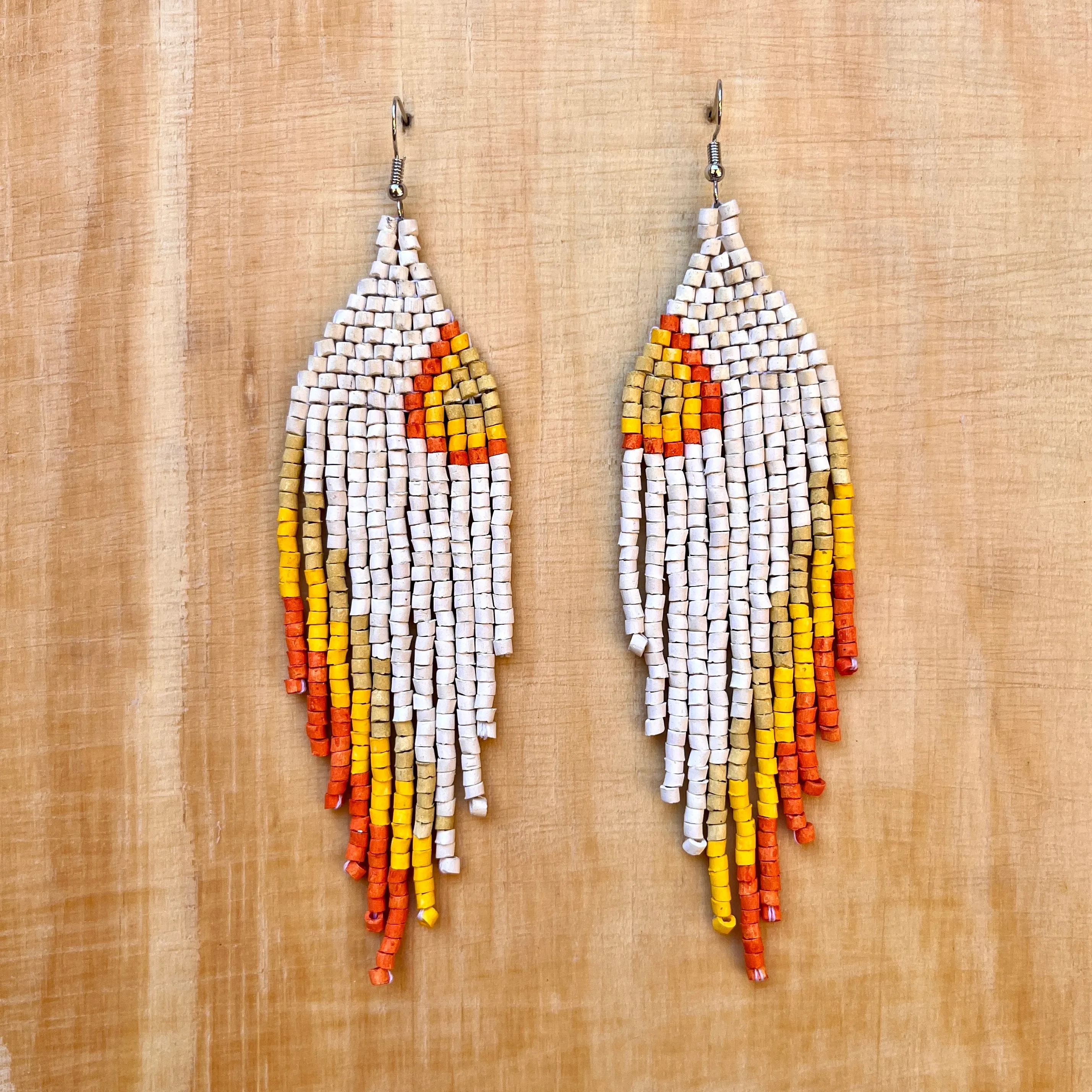 Ceramic Beaded Earrings Shoulder Long Earrings