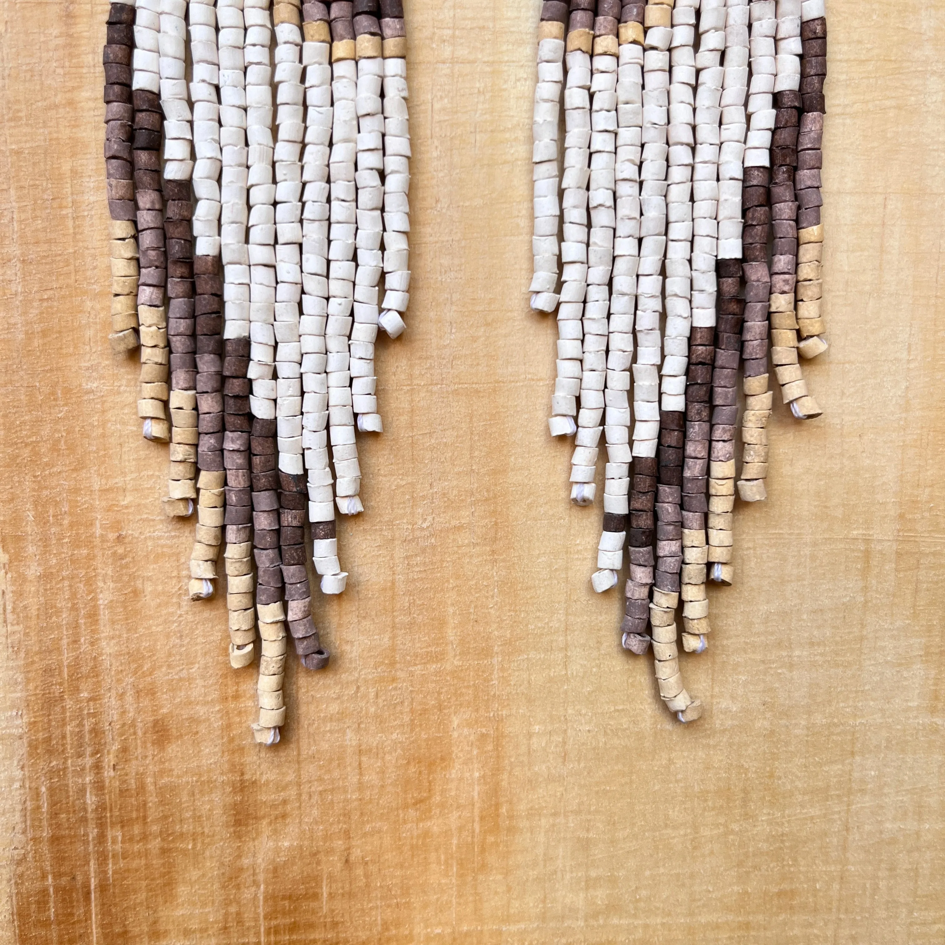 Ceramic Beaded Earrings Shoulder Long Earrings