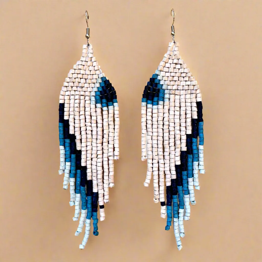 Ceramic Beaded Earrings Shoulder Long Earrings