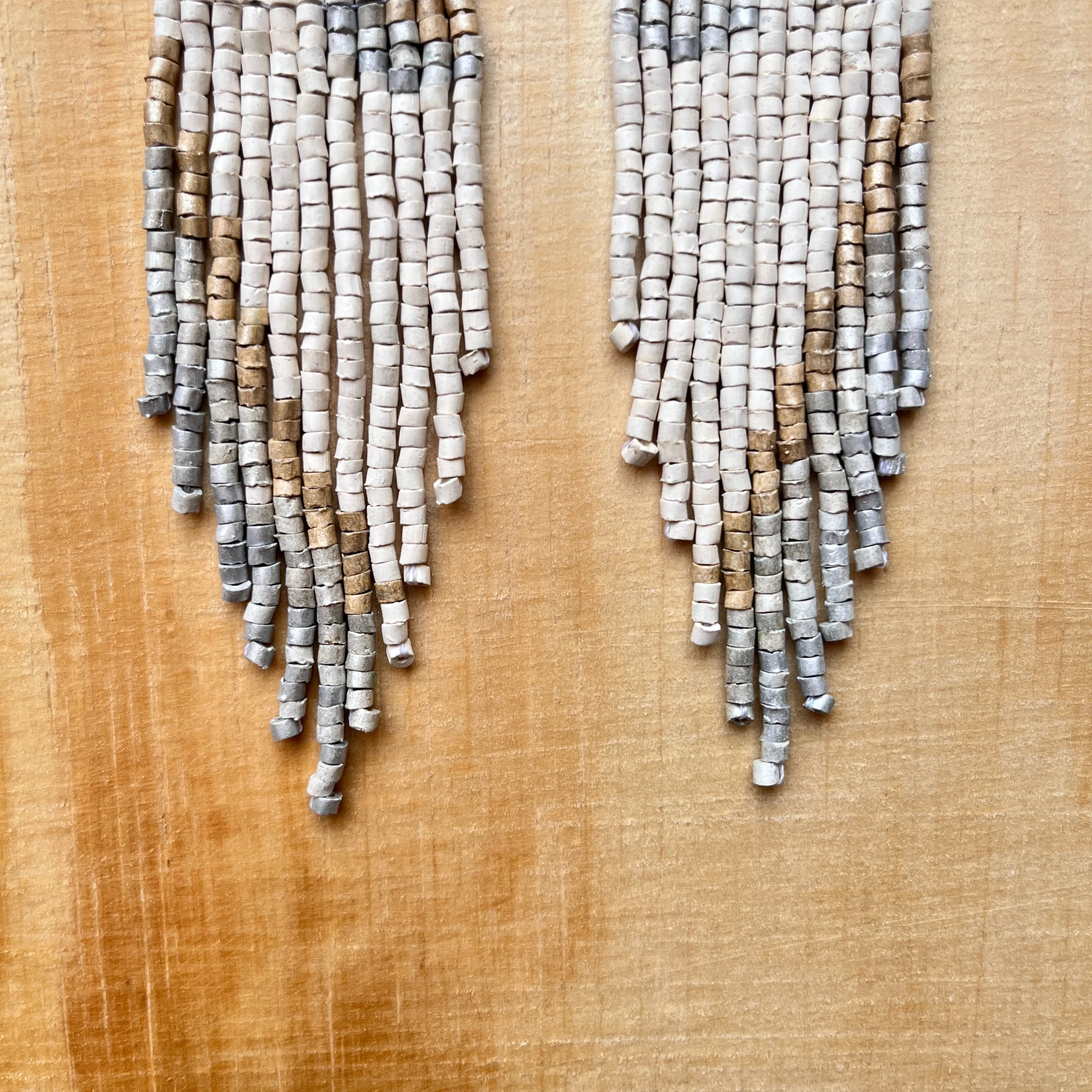 Ceramic Beaded Earrings Shoulder Long Earrings
