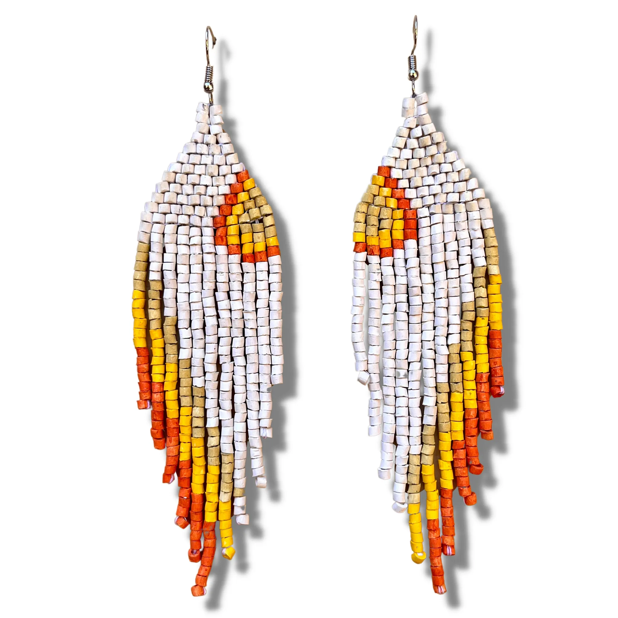 Ceramic Beaded Earrings Shoulder Long Earrings