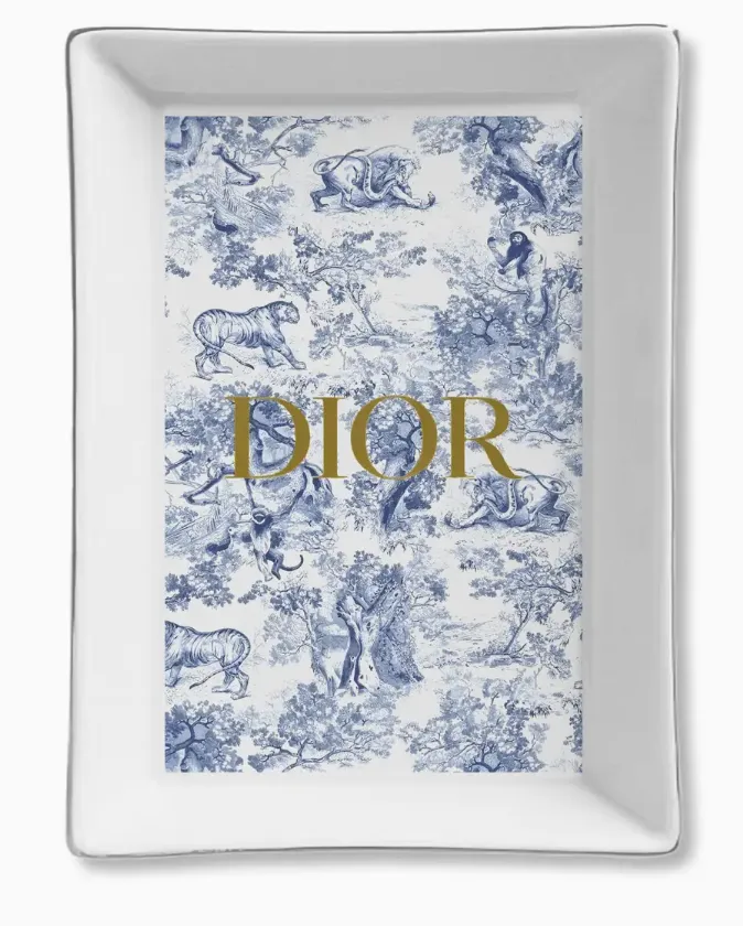 Ceramic Tray- Blue Toile