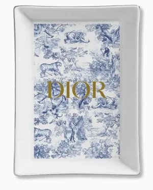 Ceramic Tray- Blue Toile