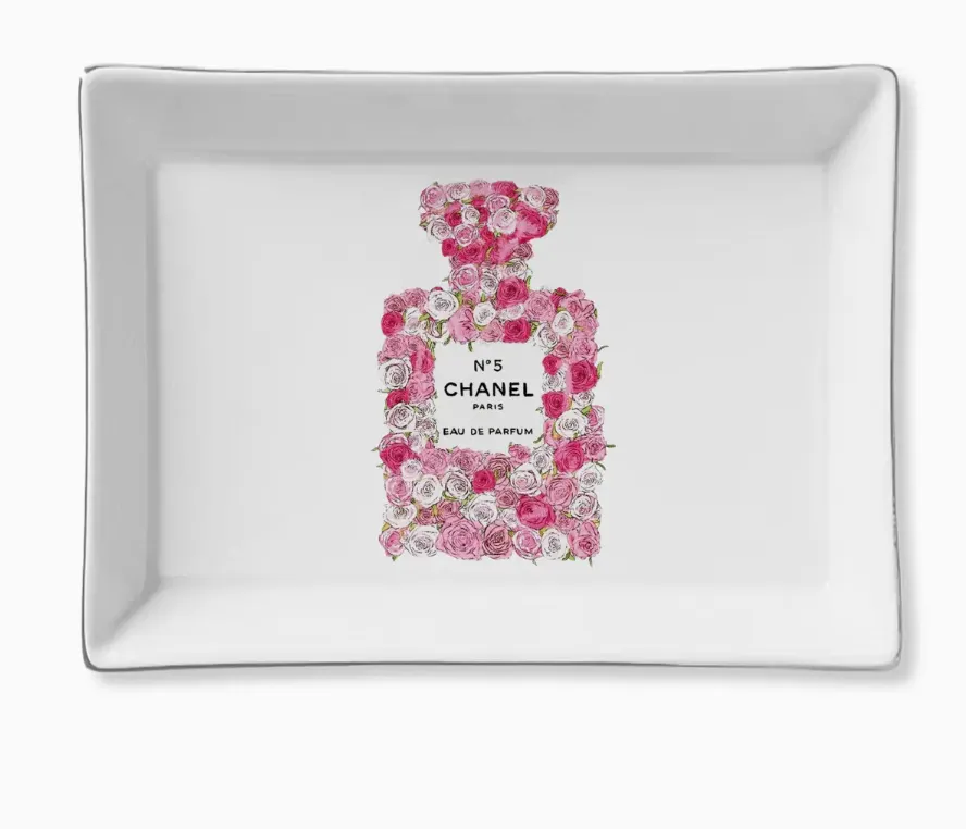 Ceramic Tray- Parfum Flowers