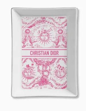 Ceramic Tray- Pink Toile