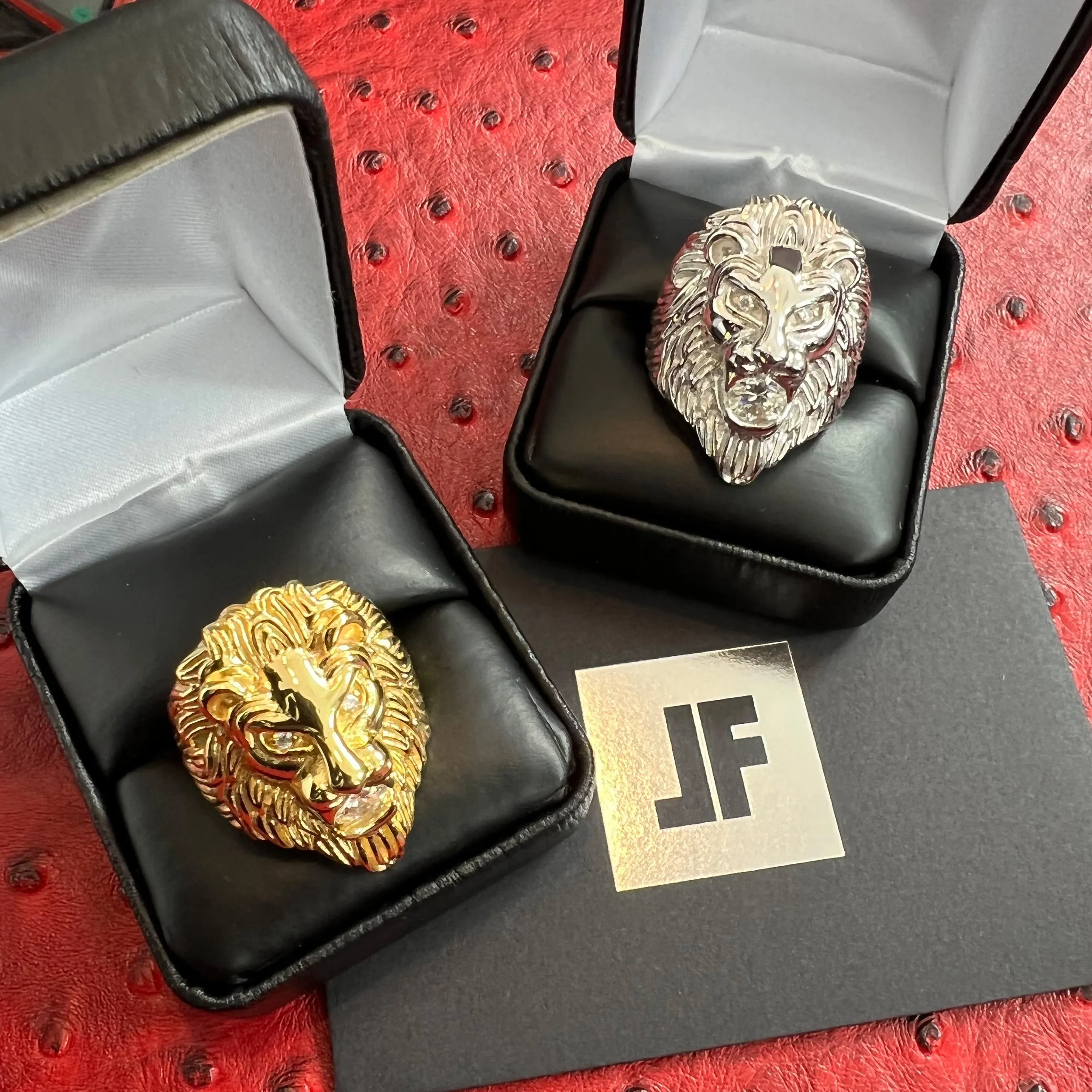 Certified VVS1 Moissanite 3D Lion Head Ring