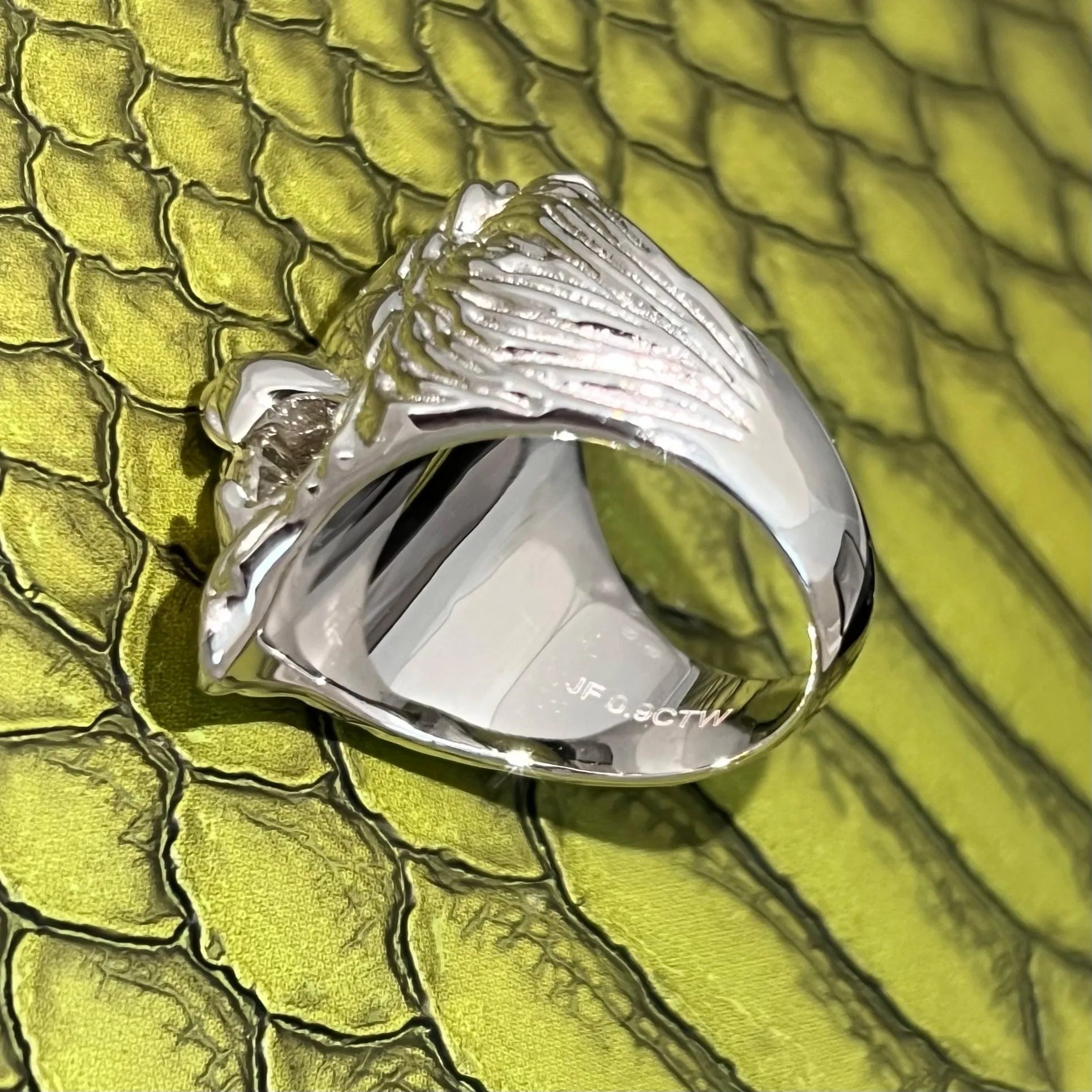 Certified VVS1 Moissanite 3D Lion Head Ring