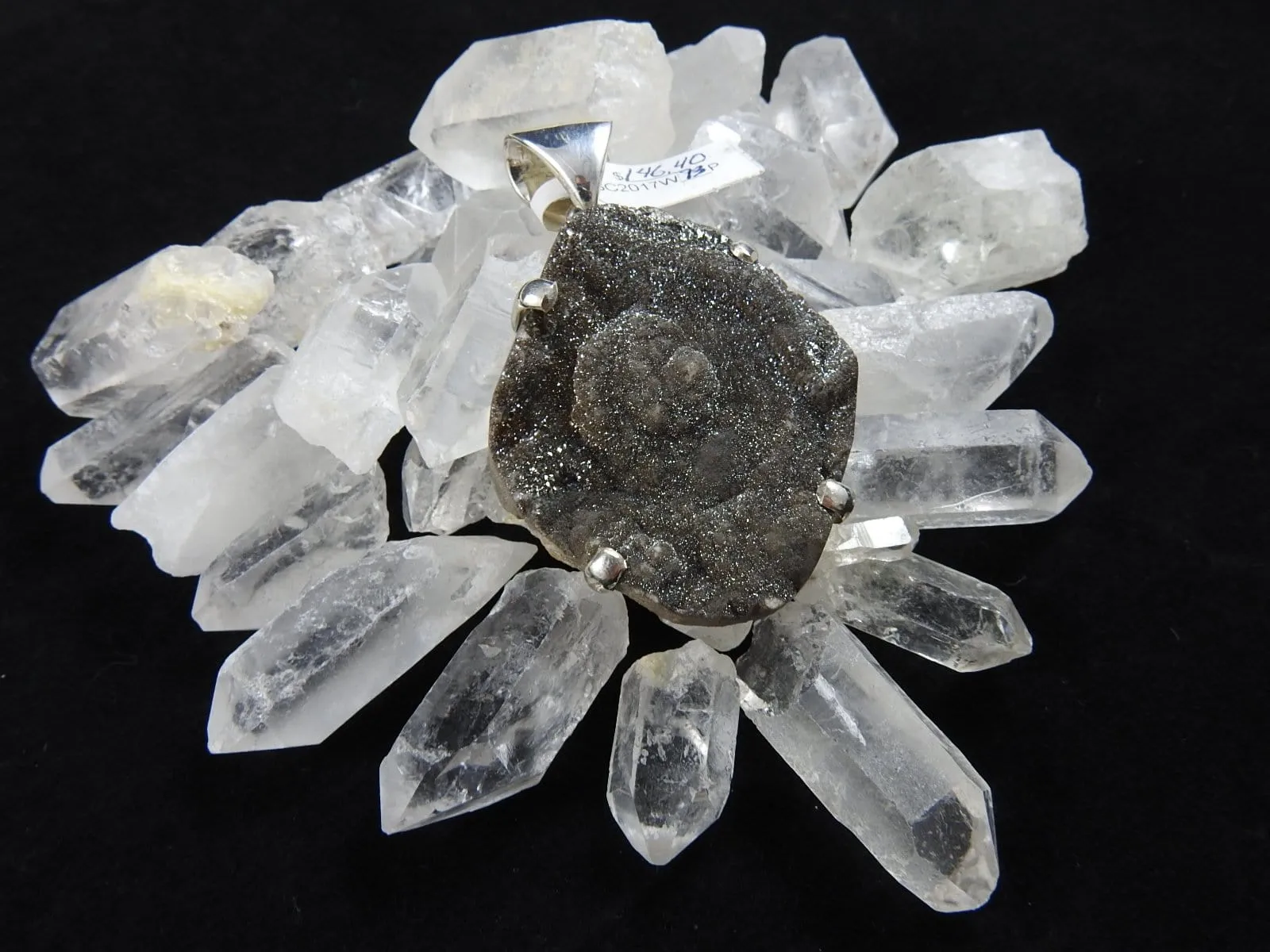 Chalcedony Conchive Sterling Silver Pendant CLOSEOUT