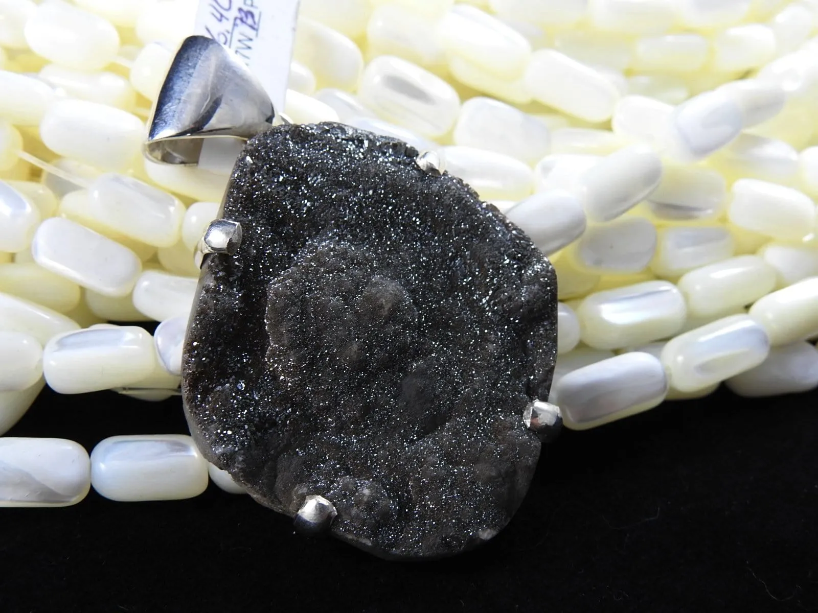 Chalcedony Conchive Sterling Silver Pendant CLOSEOUT
