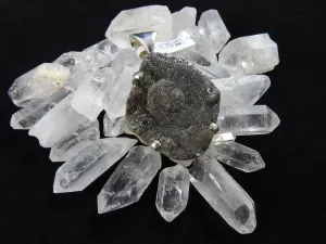 Chalcedony Conchive Sterling Silver Pendant CLOSEOUT