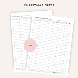 Christmas Gift Planner