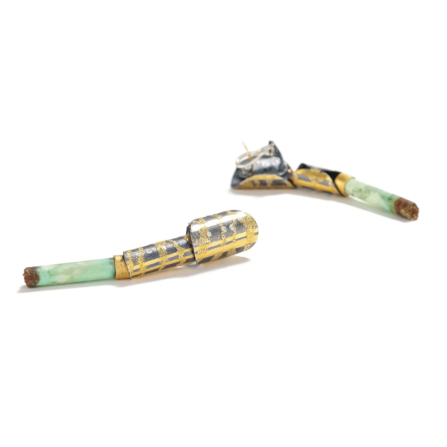 Chrysoprase Layered Drop Earrings