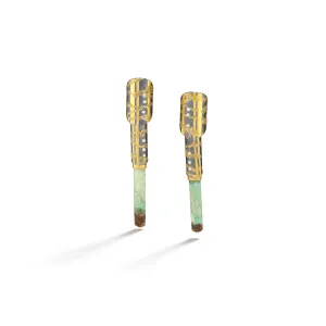 Chrysoprase Layered Drop Earrings