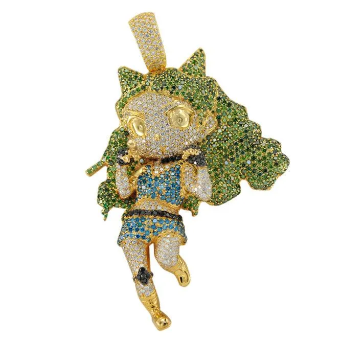 CJO232 - CUSTOM DIAMOND BABY GIRL PENDANT