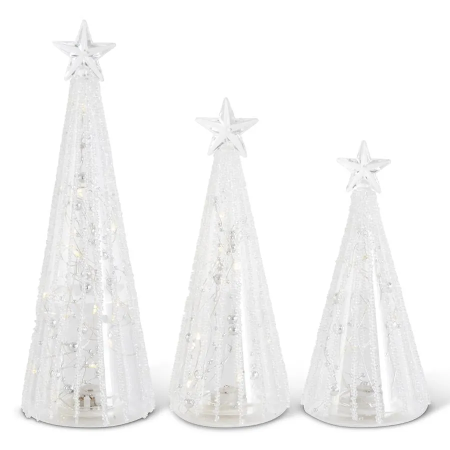 Clear Glass LED Tree