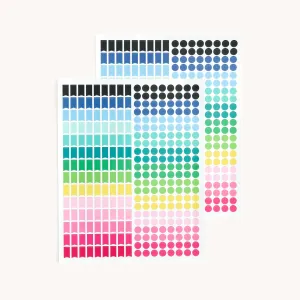 Cling Sticker Set - Color Coding