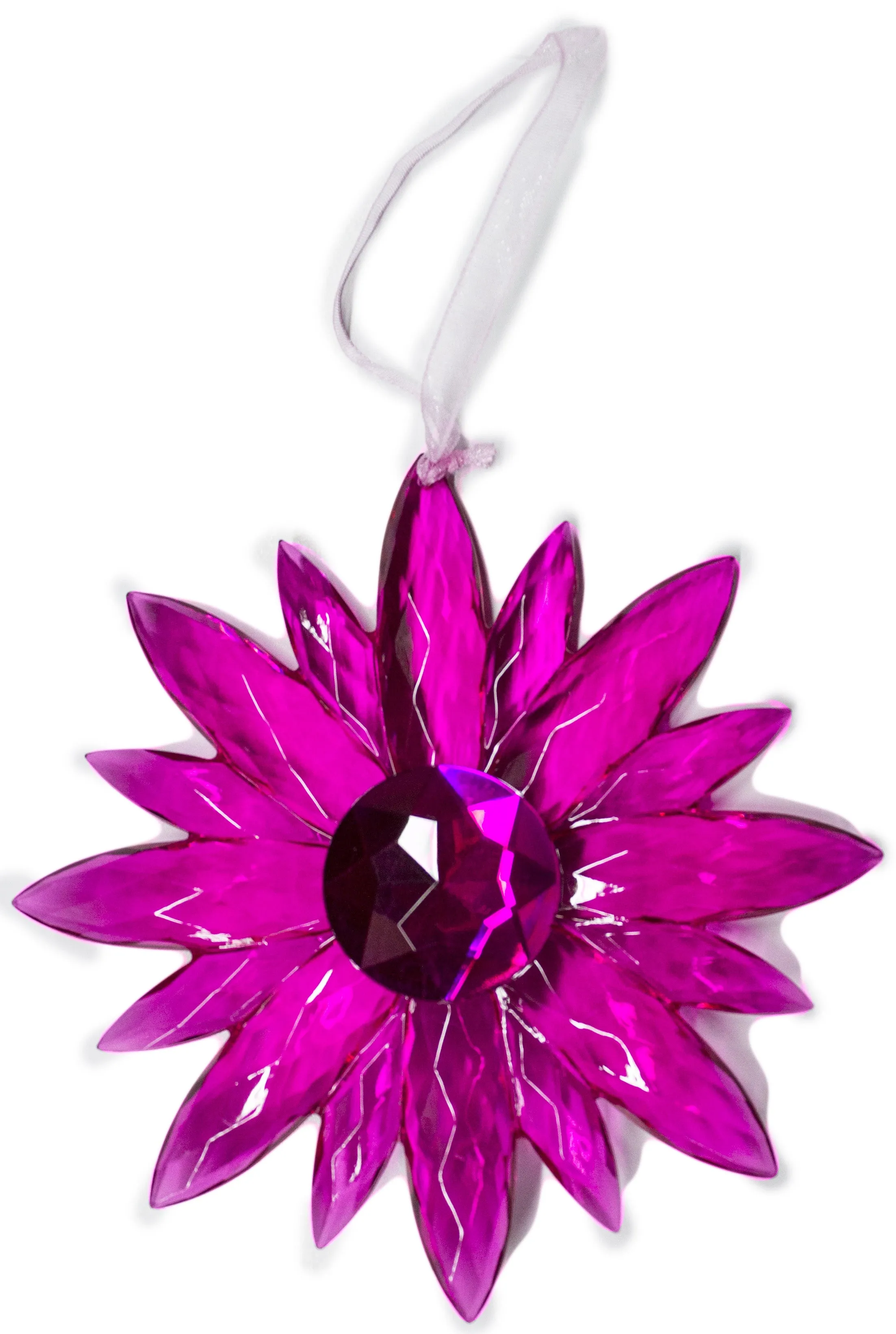 Crystal Expressions Acrylic 5 Inch Small Jewel Flower Ornament Suncatcher
