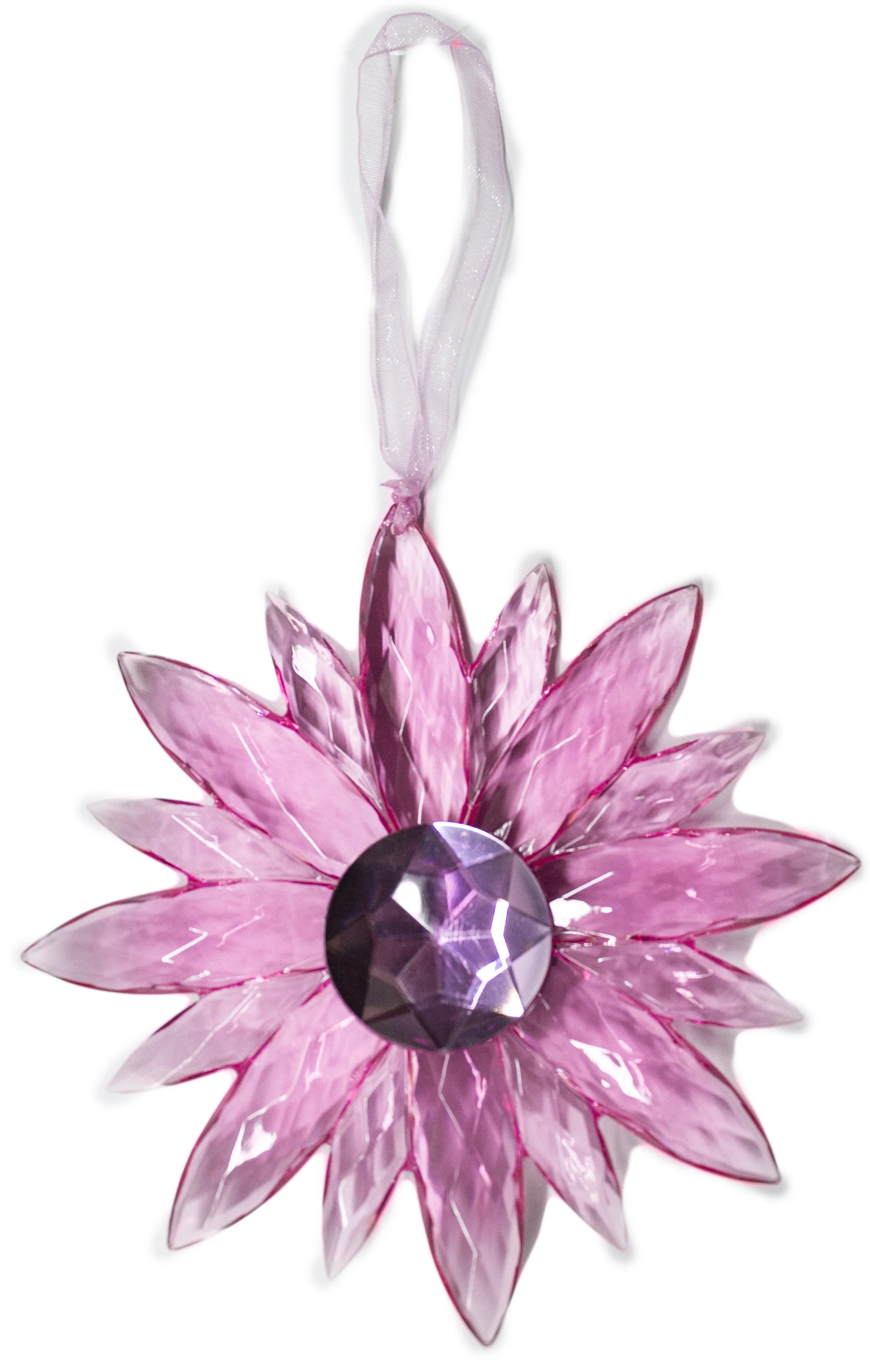 Crystal Expressions Acrylic 5 Inch Small Jewel Flower Ornament Suncatcher