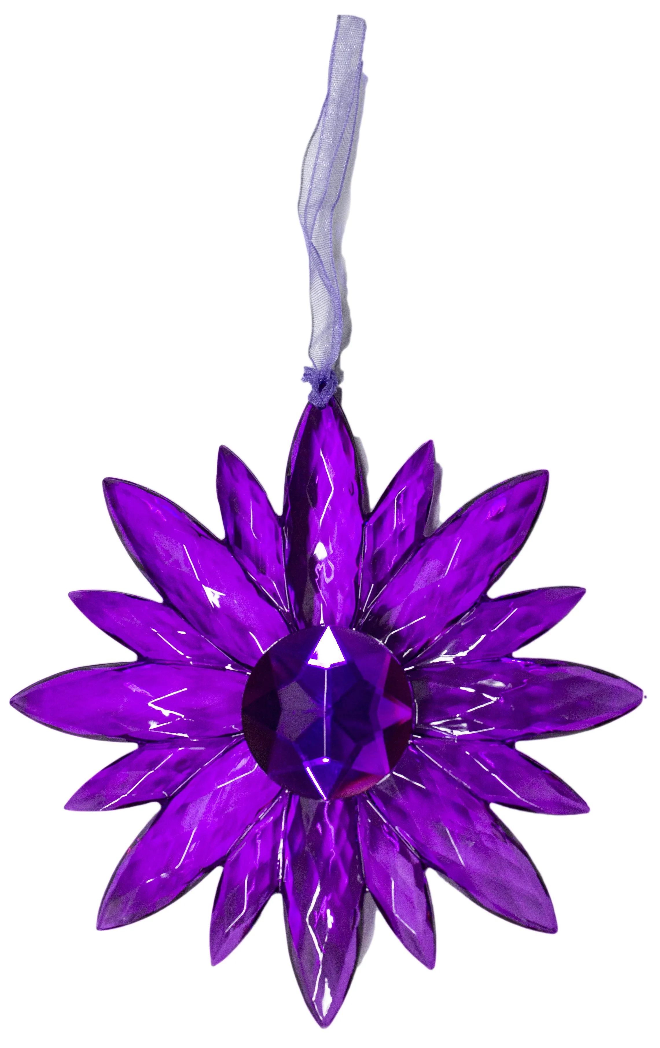 Crystal Expressions Acrylic 5 Inch Small Jewel Flower Ornament Suncatcher