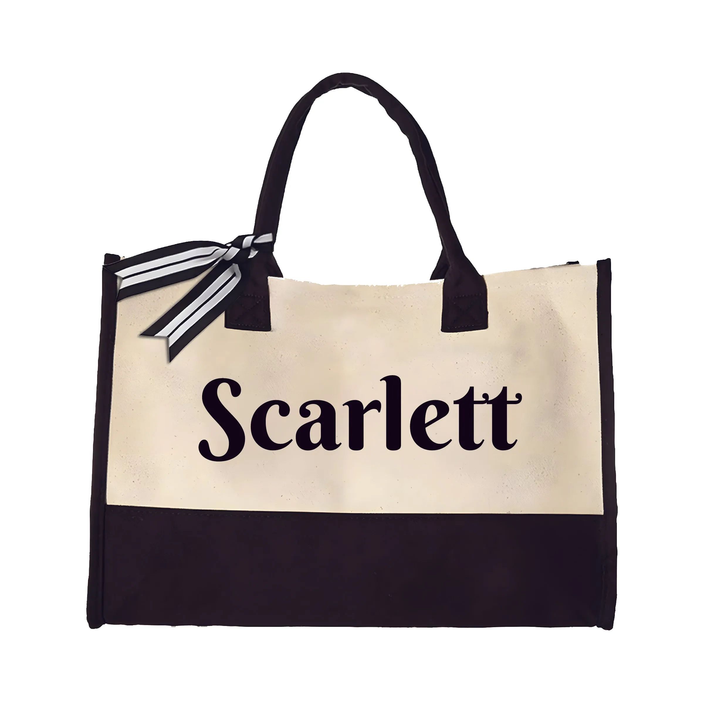 Custom Canvas Tote Bag - Personalized Gift for Women, Bridesmaids, Birthdays, Bachelorette, Corporate, Logo Totes