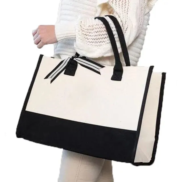 Custom Canvas Tote Bag - Personalized Gift for Women, Bridesmaids, Birthdays, Bachelorette, Corporate, Logo Totes