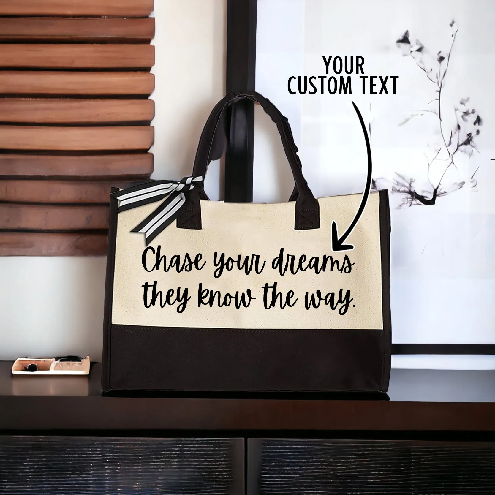 Custom Canvas Tote Bag - Personalized Gift for Women, Bridesmaids, Birthdays, Bachelorette, Corporate, Logo Totes