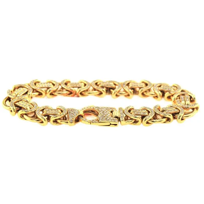 CUSTOM DIAMOND BYZANTINE BRACELET