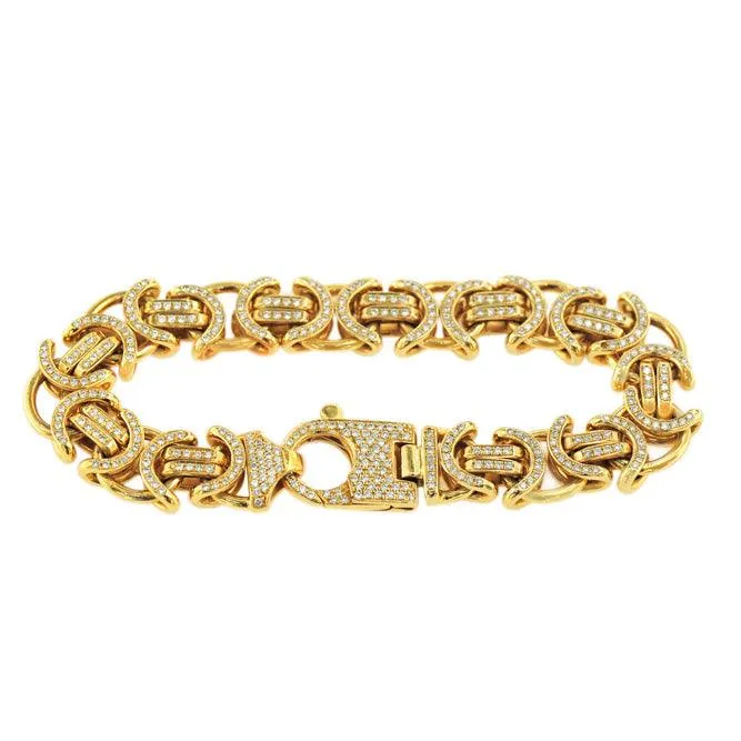 CUSTOM DIAMOND BYZANTINE BRACELET