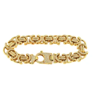 CUSTOM DIAMOND BYZANTINE BRACELET