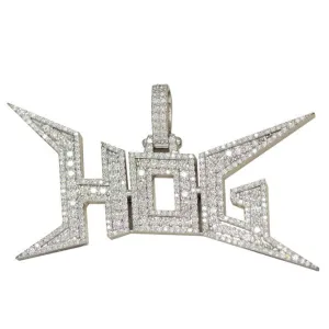 CUSTOM DIAMOND HOG LOGO PENDANT