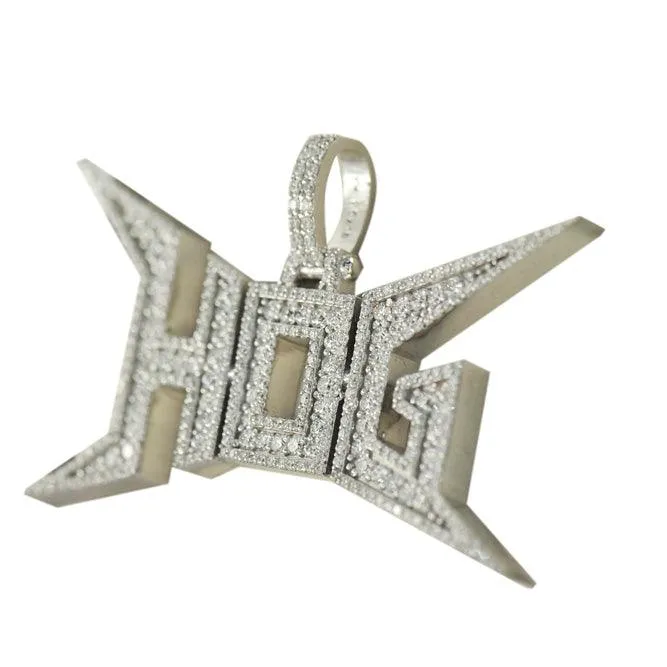 CUSTOM DIAMOND HOG LOGO PENDANT