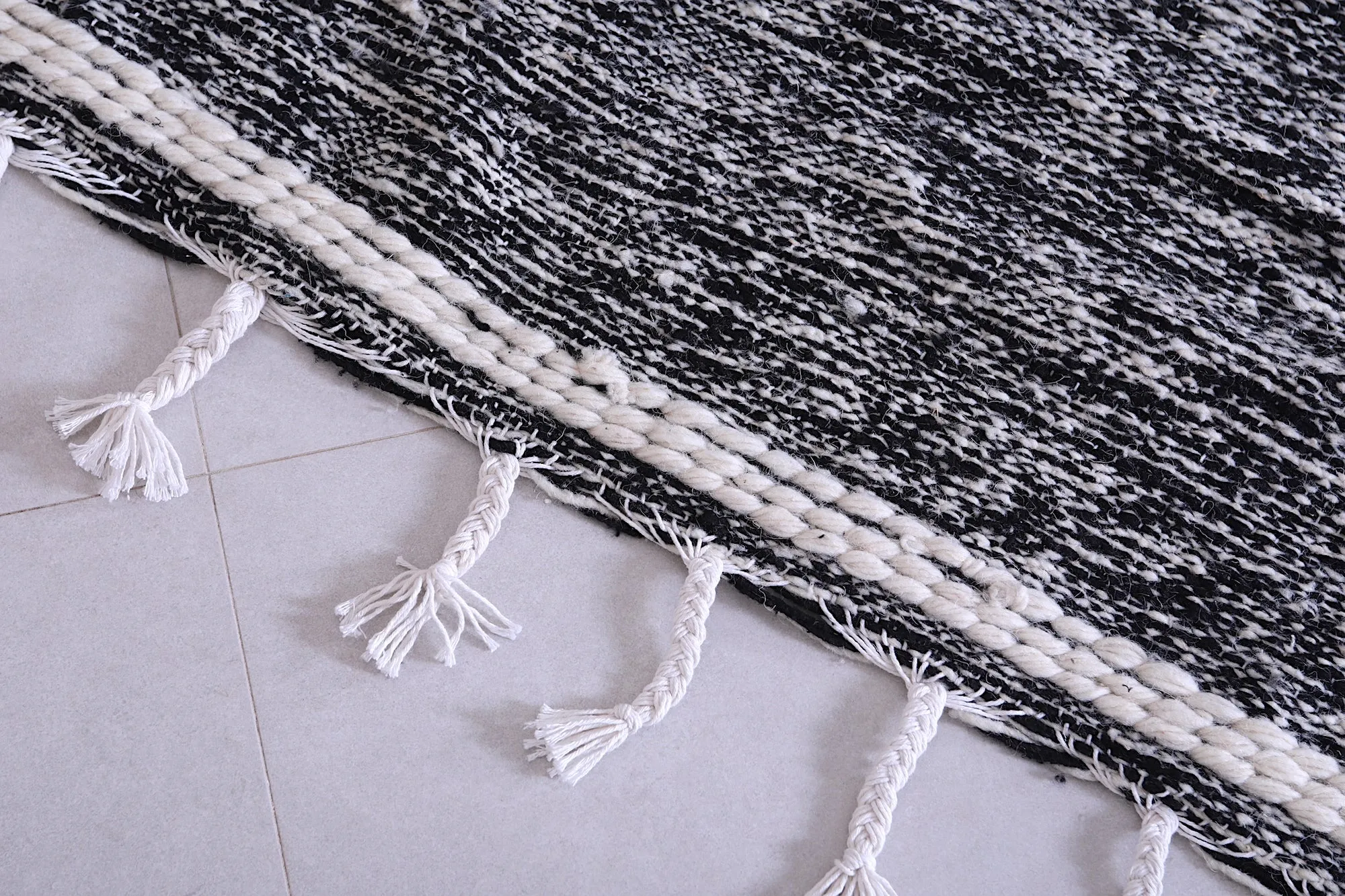 Custom Gray Moroccan rug - Handmade Beni Ourain area rug - Wool rug