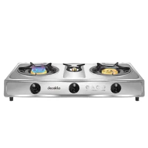 Decakila Triple Burner Table Top Gas Stove - KMGS014M