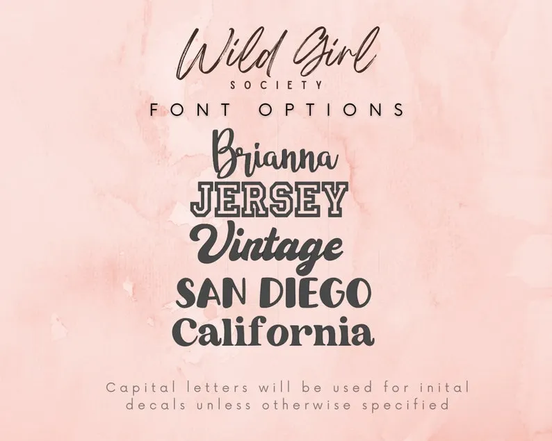 Decal Vinyl Name Sticker