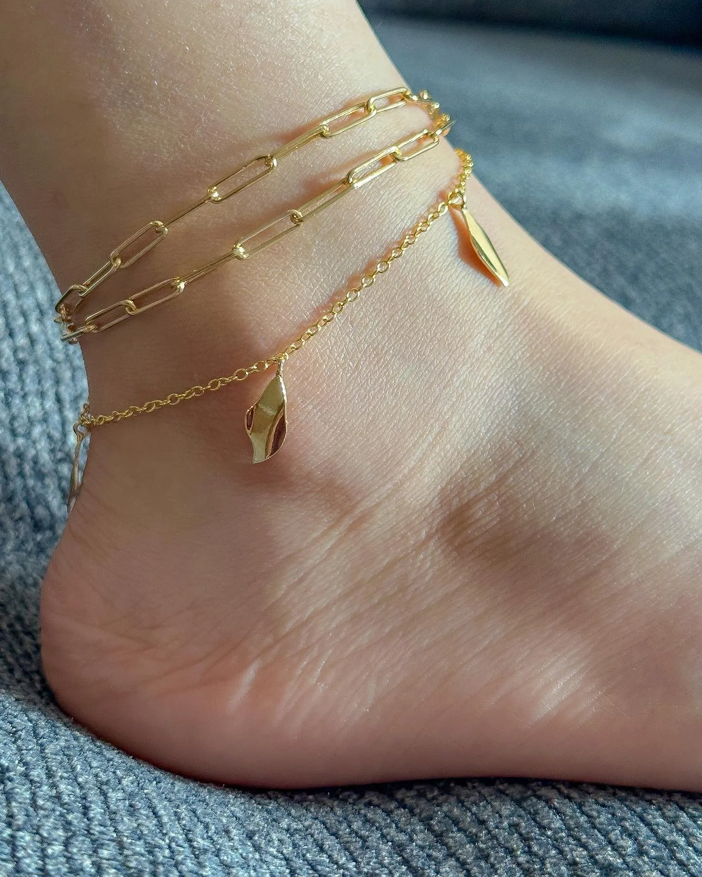 Delicate Bidu Layered Anklet