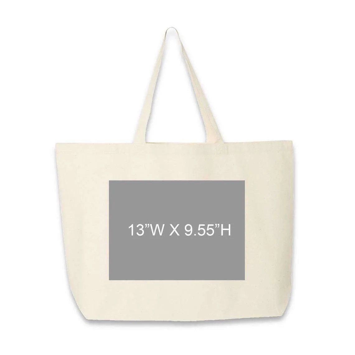 Design Your Own Custom Printed Large Canvas Tote Bag