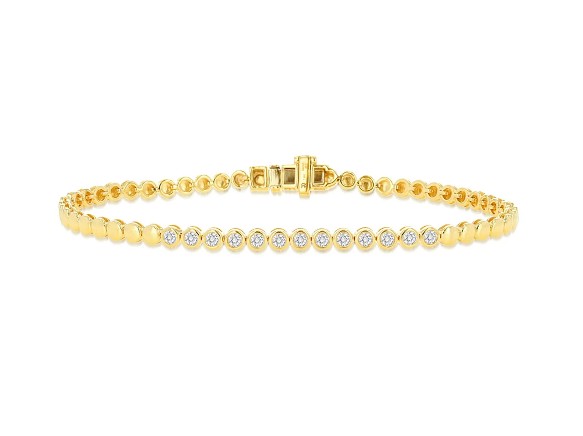 Diamond bezel tennis bracelet