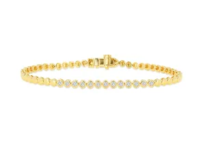 Diamond bezel tennis bracelet