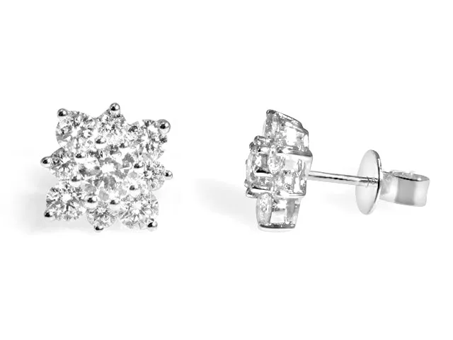 Diamond Star Shape Earrings 1.40ctw