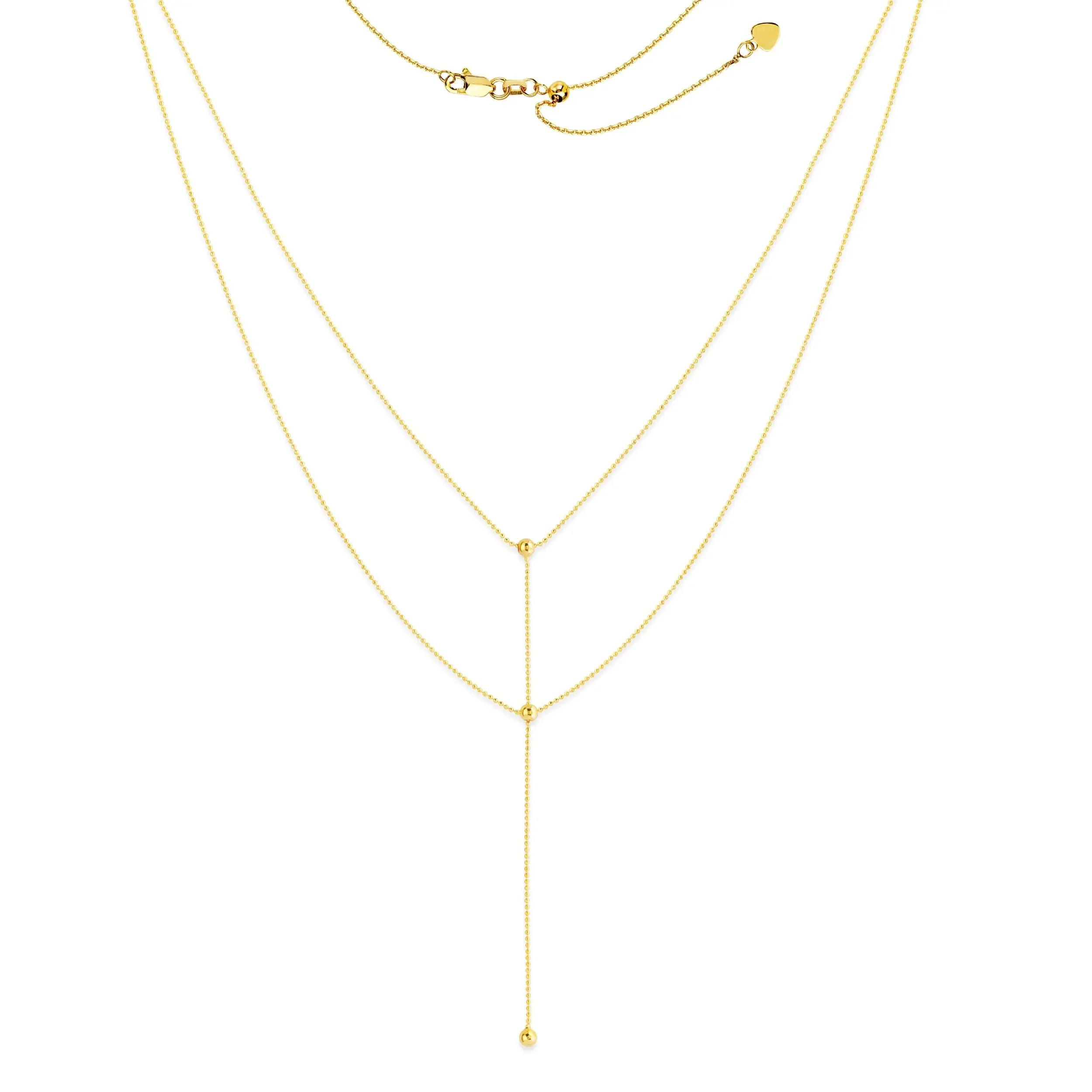 Double Layered Drop Bead Necklace