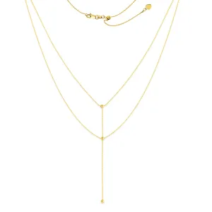 Double Layered Drop Bead Necklace
