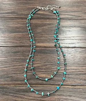 Double Layered Turquoise Necklace