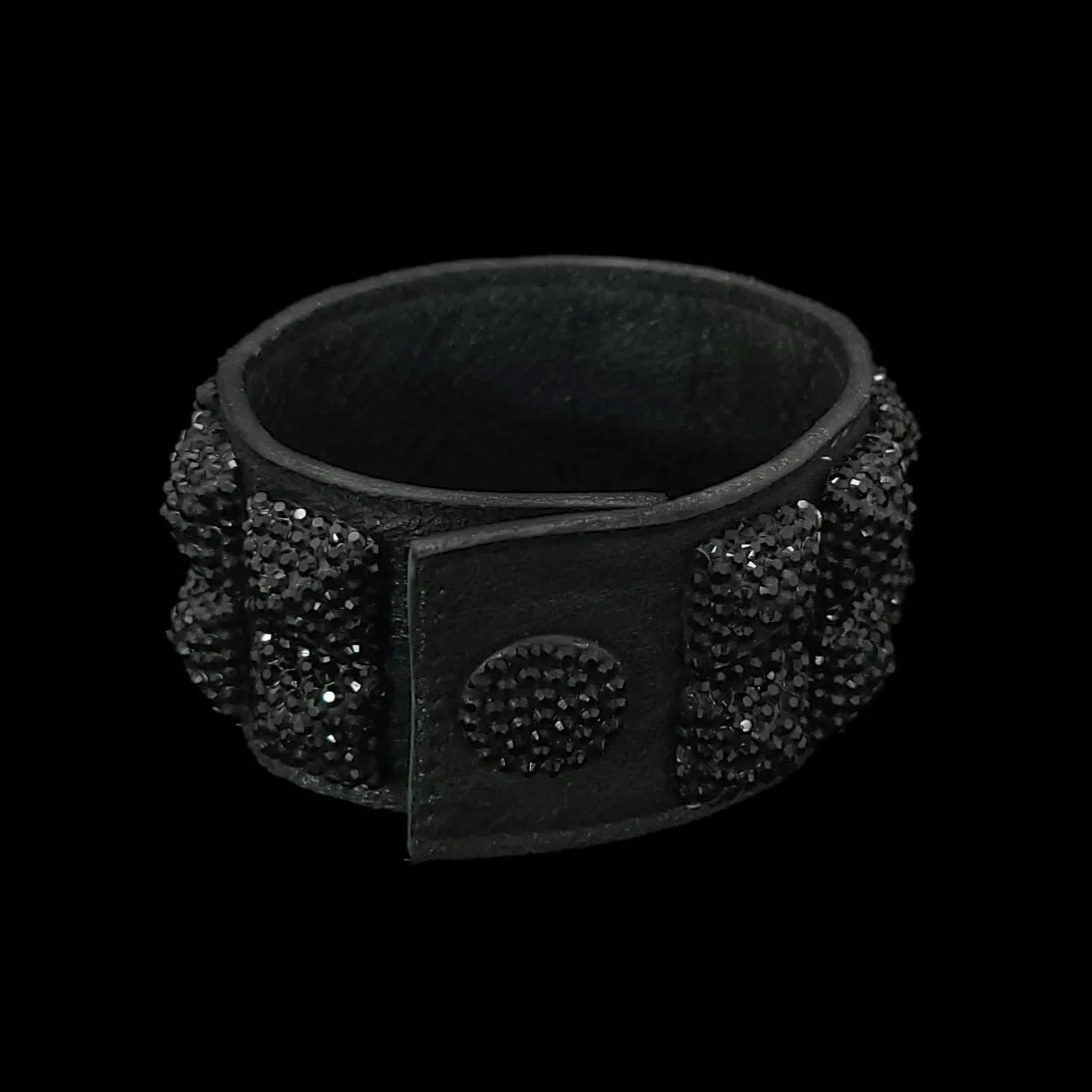 Double Row Crystal Pyramid Studded Bracelet