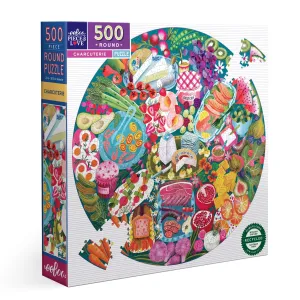 eeBoo Charcuterie 500pc Round Puzzle