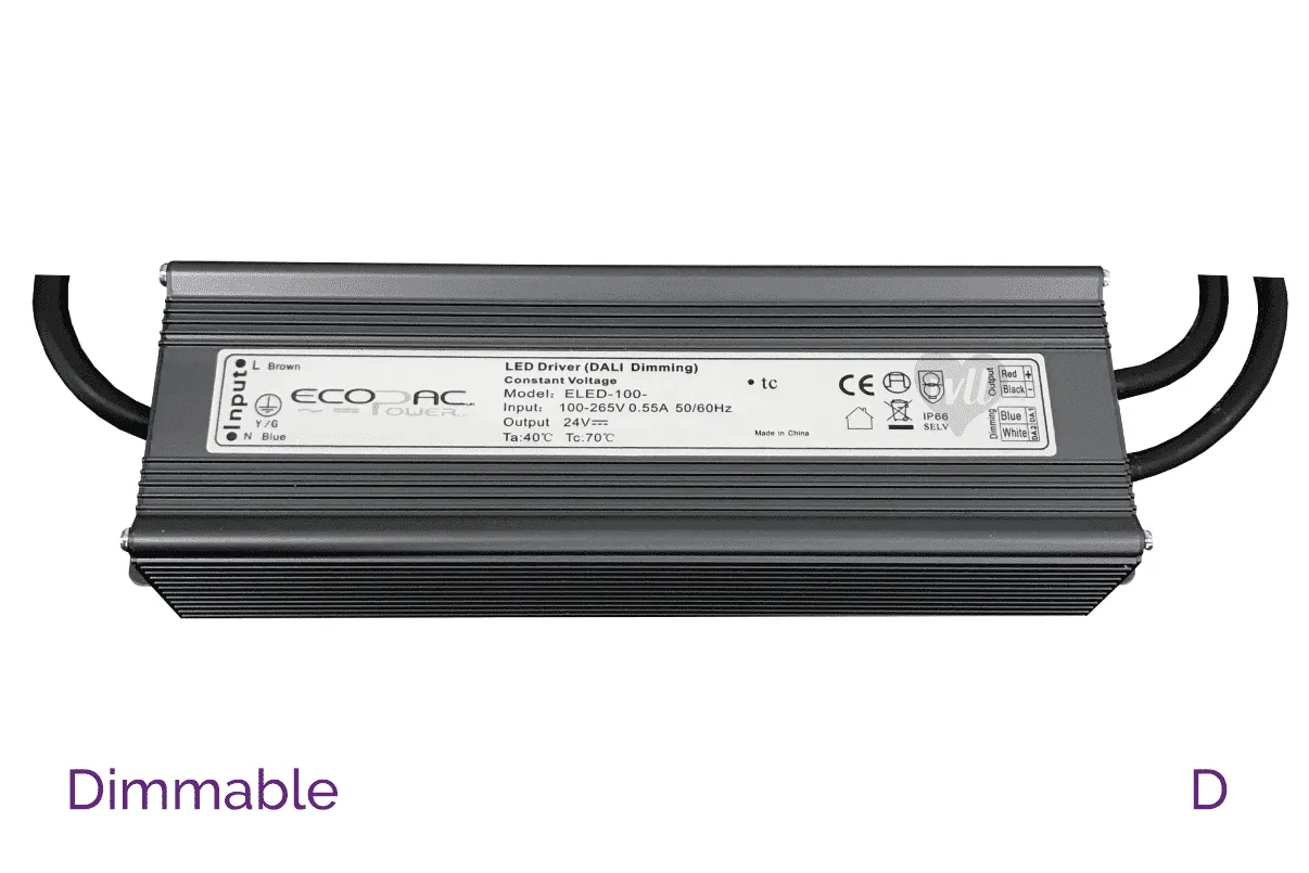 ELED-100-12DP2 | 100w | 12v | 8A | Ecopac Dali PSU