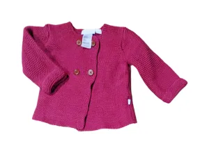 Elegant Baby cardigan - dark red - 6m
